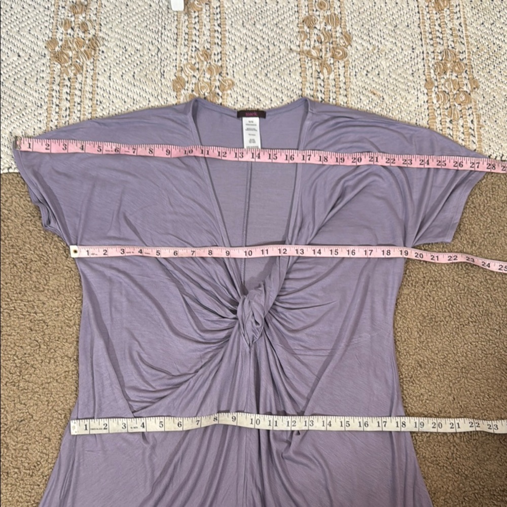 Mark Elegant Purple Draped Top Blouse - Picture 7 of 9
